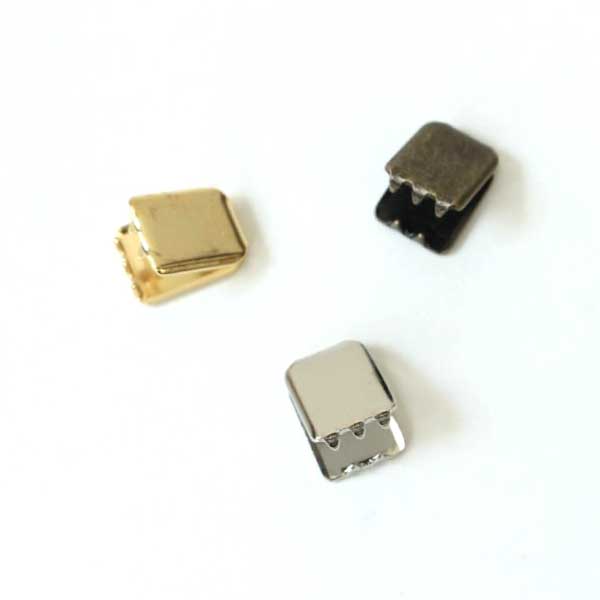 日本紐釦貿易 先止金具 7mm巾 12個 シルバー SGM-W7-S (ご注文単位1束)【直送品】