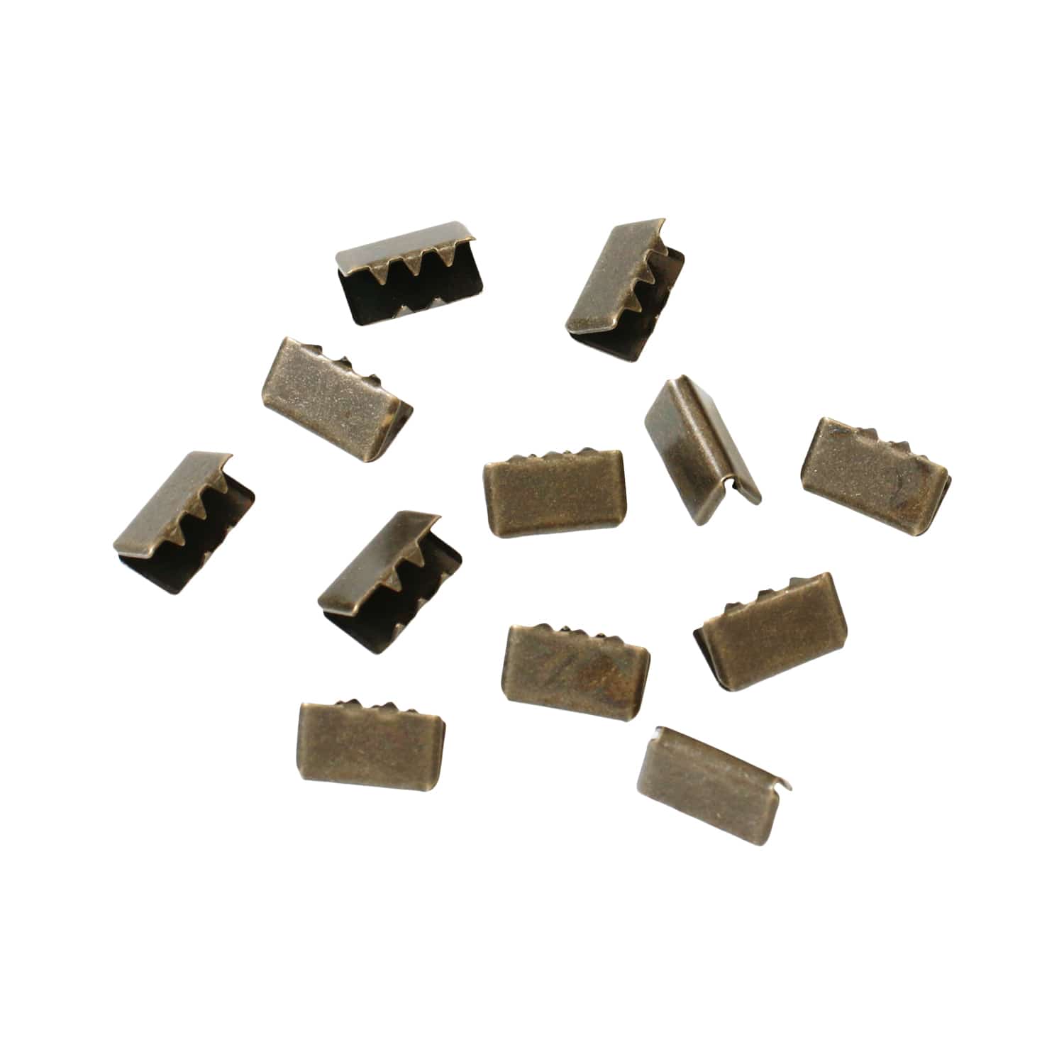 日本紐釦貿易 先止金具 10mm巾 12個 アンティークゴールド SGM-W10-AG （ご注文単位1束）【直送品】