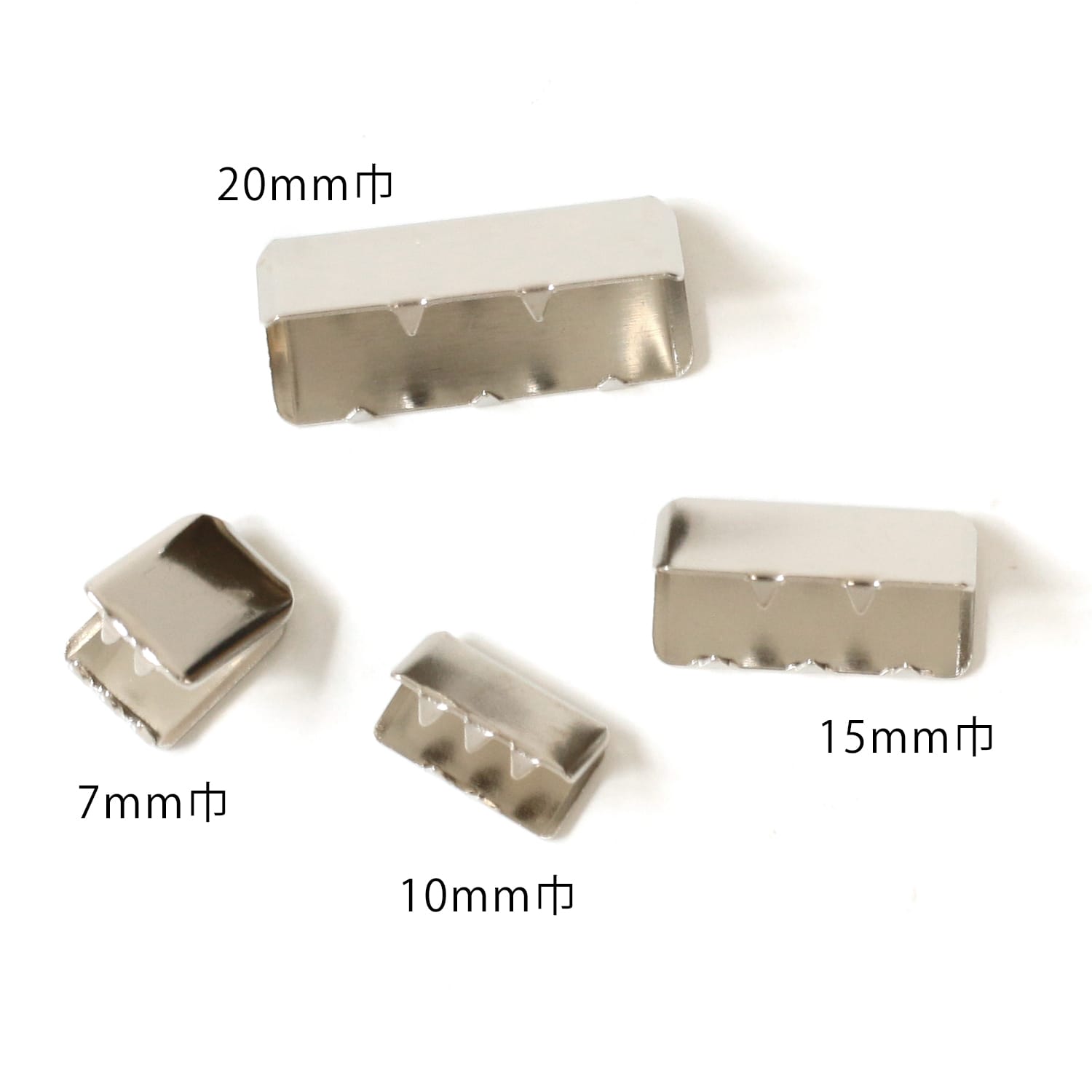 日本紐釦貿易 先止金具 10mm巾 12個 ゴールド SGM-W10-G (ご注文単位1束)【直送品】