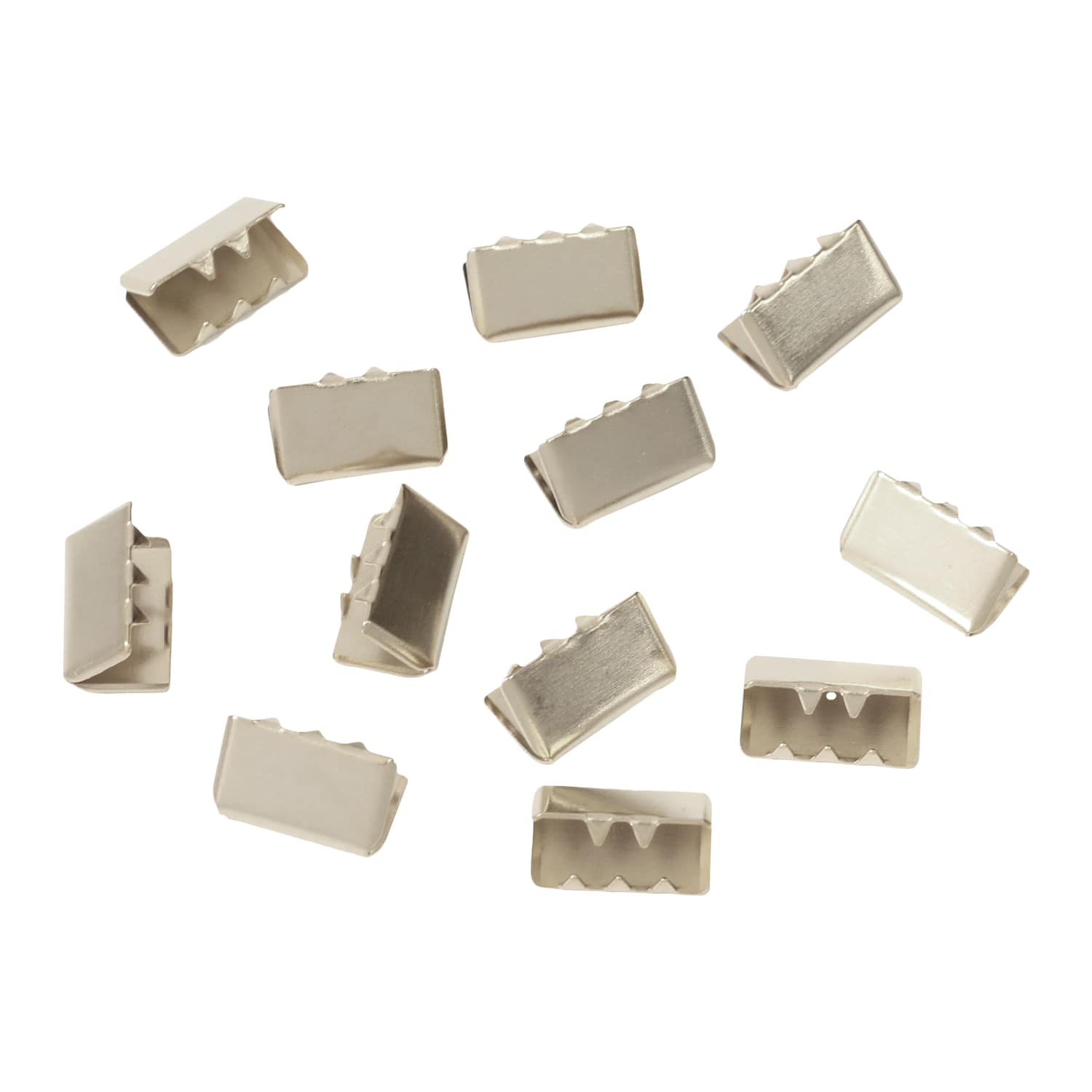 日本紐釦貿易 先止金具 10mm巾 12個 シルバー SGM-W10-S （ご注文単位1束）【直送品】