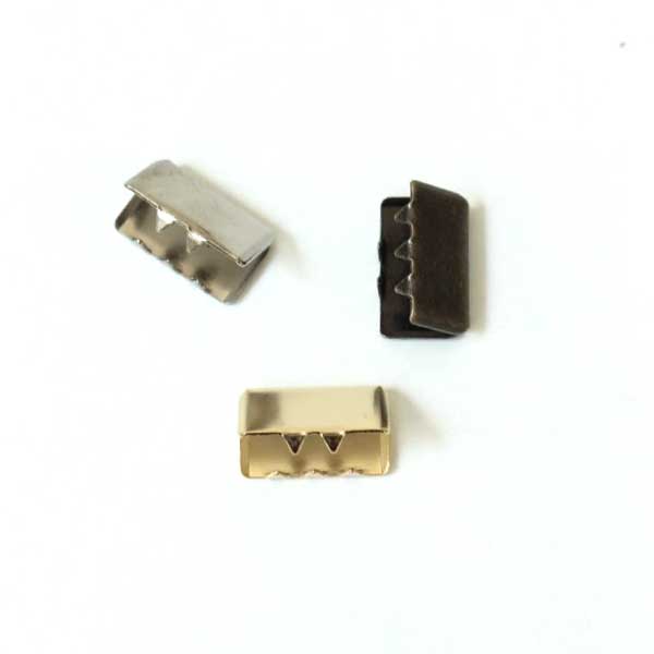 日本紐釦貿易 先止金具 10mm巾 12個 シルバー SGM-W10-S (ご注文単位1束)【直送品】