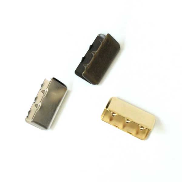 日本紐釦貿易 先止金具 15mm巾 12個 アンティークゴールド SGM-W15-AG (ご注文単位1束)【直送品】