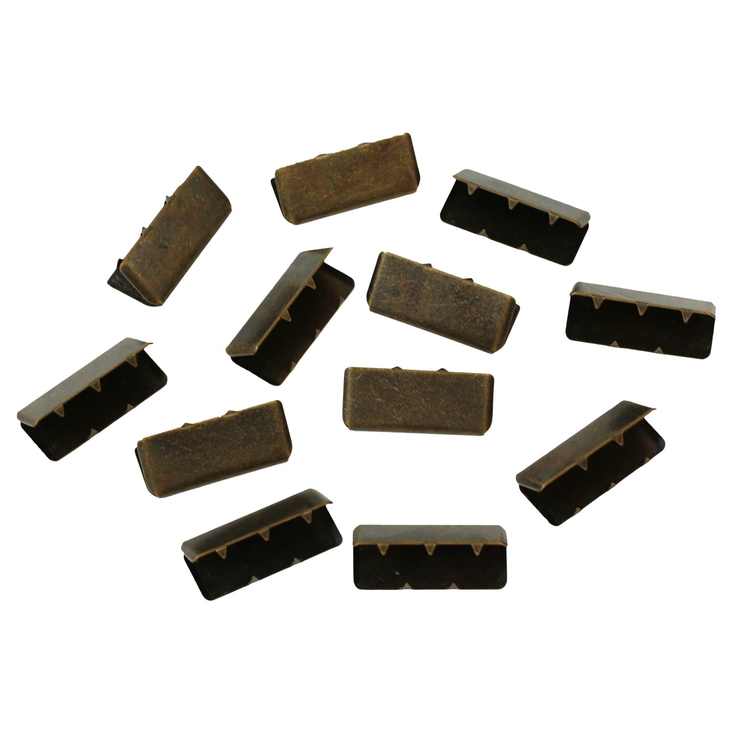 日本紐釦貿易 先止金具 20mm巾 12個 アンティークゴールド SGM-W20-AG （ご注文単位1束）【直送品】