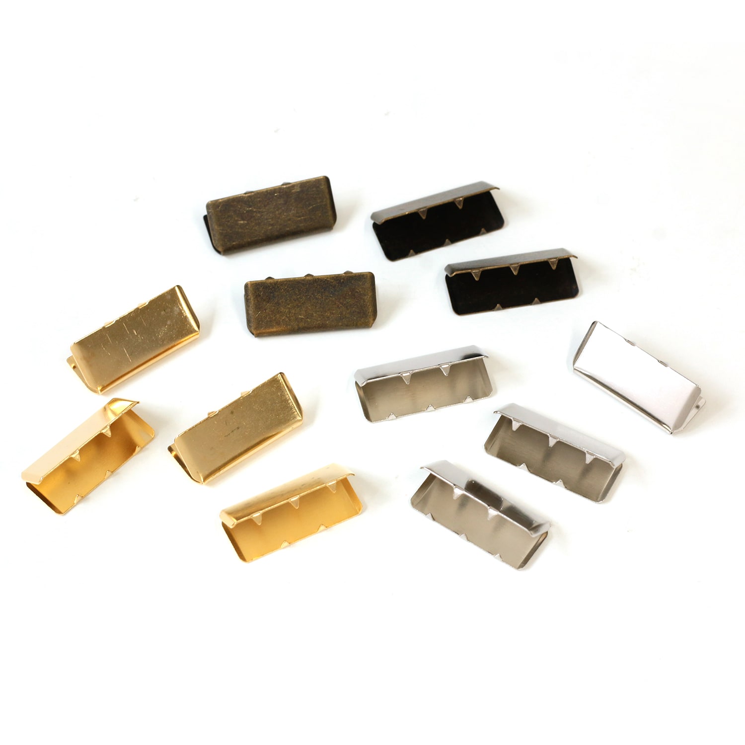 日本紐釦貿易 先止金具 20mm巾 12個 ゴールド SGM-W20-G (ご注文単位1束)【直送品】