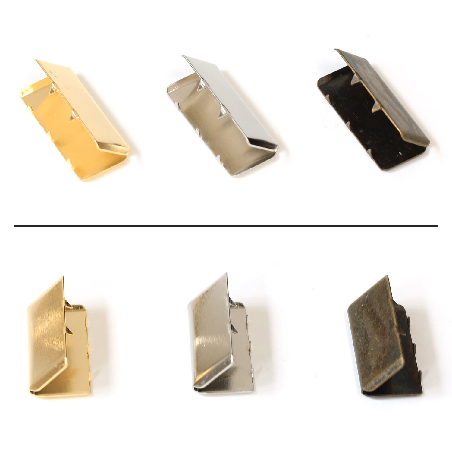 日本紐釦貿易 先止金具 20mm巾 12個 ゴールド SGM-W20-G (ご注文単位1束)【直送品】