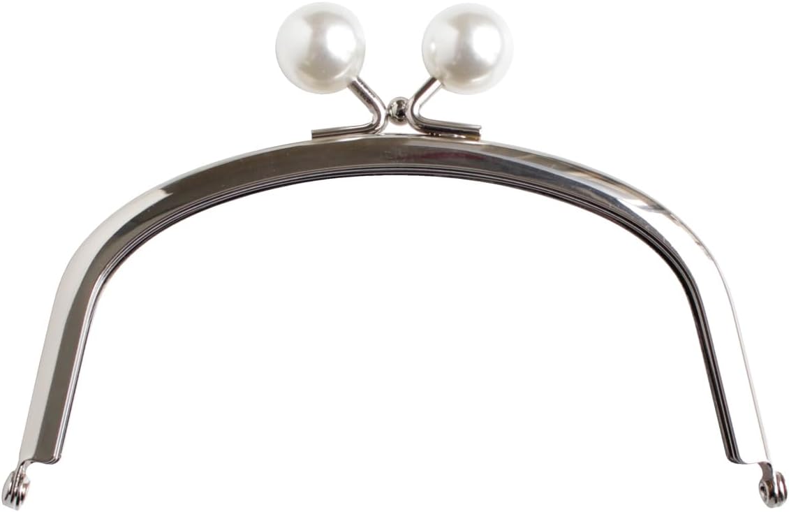 日本紐釦貿易 パール付口金 シルバー×ホワイト TYK2S-PW (ご注文単位1個)【直送品】