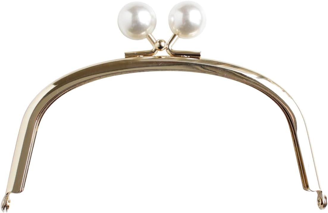 日本紐釦貿易 パール付口金 ゴールド×ホワイト TYK2G-PW (ご注文単位1個)【直送品】