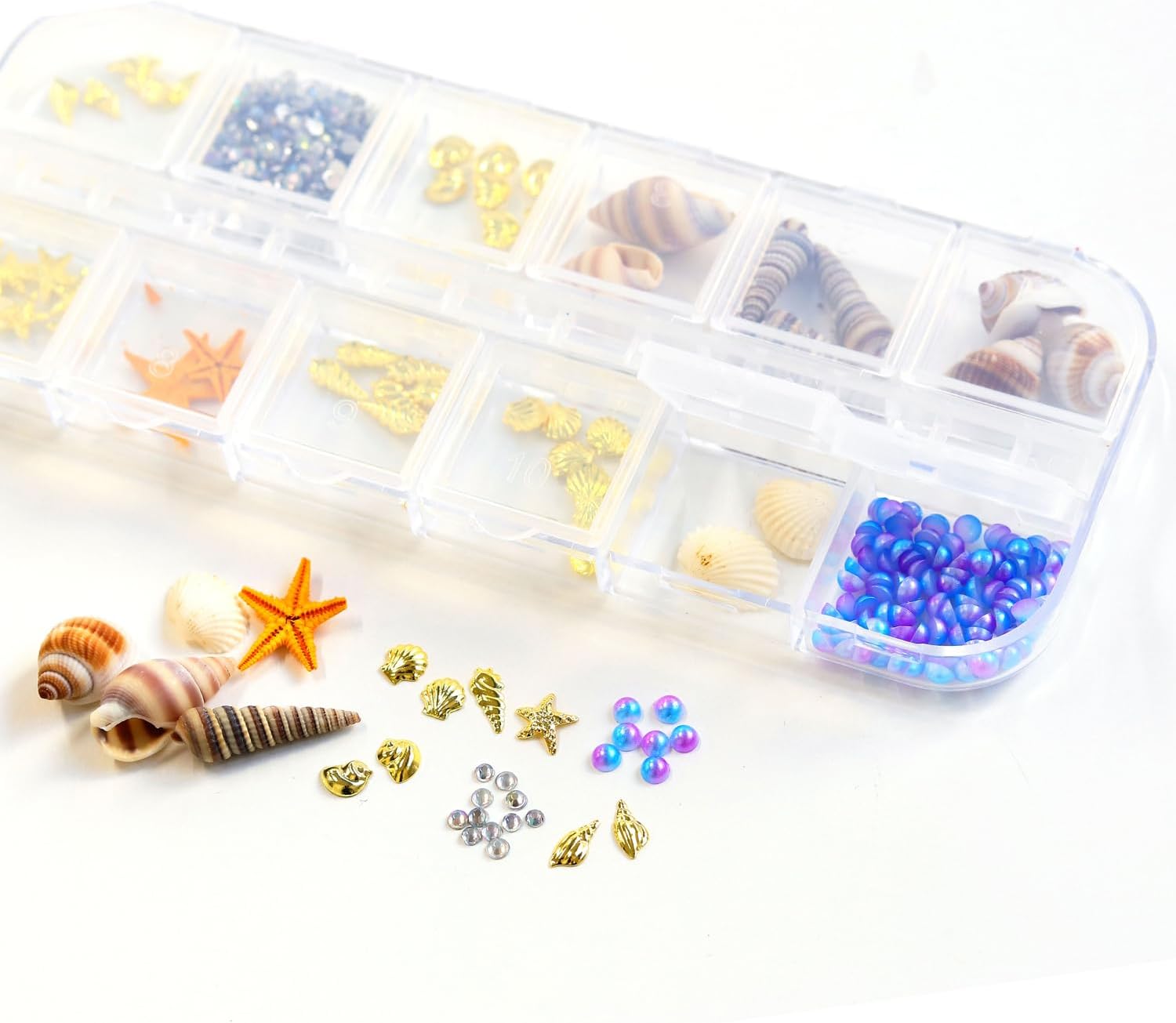 日本紐釦貿易 海パーツ 約2～5mm/30g ミックス KE-SEA （ご注文単位1束）【直送品】