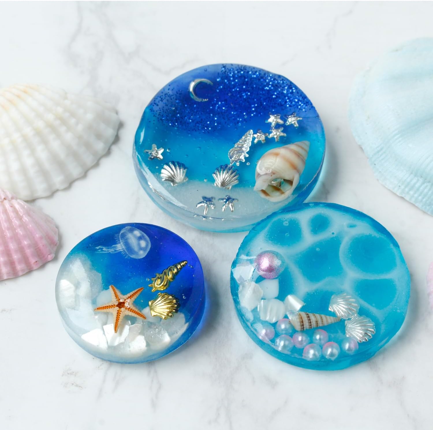 日本紐釦貿易 海パーツ 約2～5mm/30g ミックス KE-SEA （ご注文単位1束）【直送品】