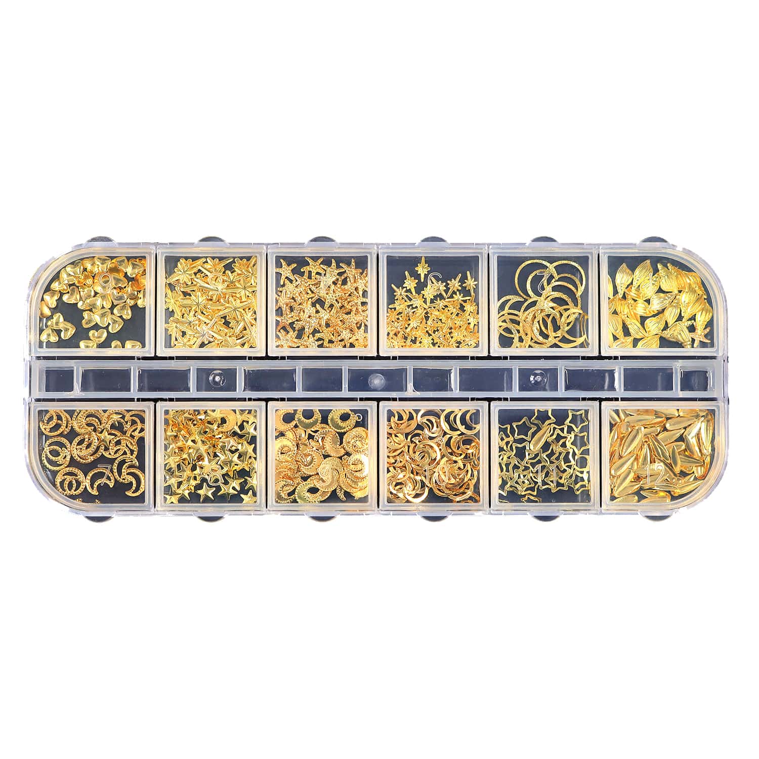 日本紐釦貿易 メタルパーツ ミックス 約2～10mm/40g ゴールド KE-METAL-G （ご注文単位1束）【直送品】