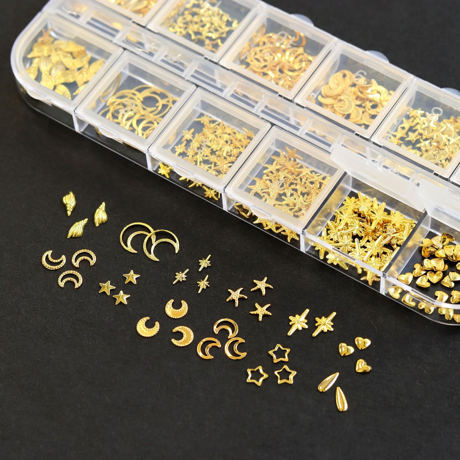 日本紐釦貿易 メタルパーツ ミックス 約2~10mm/40g ゴールド KE-METAL-G (ご注文単位1束)【直送品】