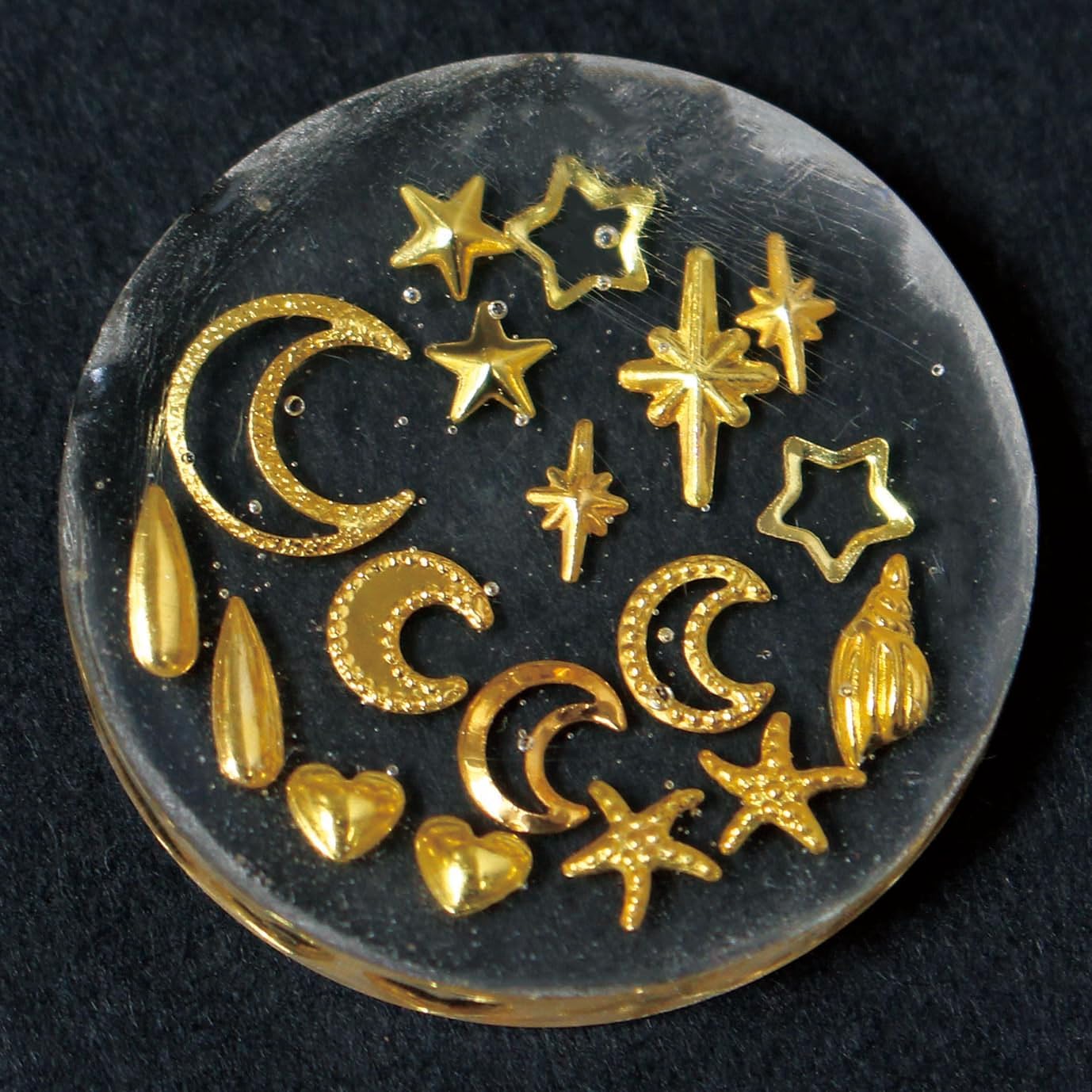 日本紐釦貿易 メタルパーツ ミックス 約2~10mm/40g ゴールド KE-METAL-G (ご注文単位1束)【直送品】