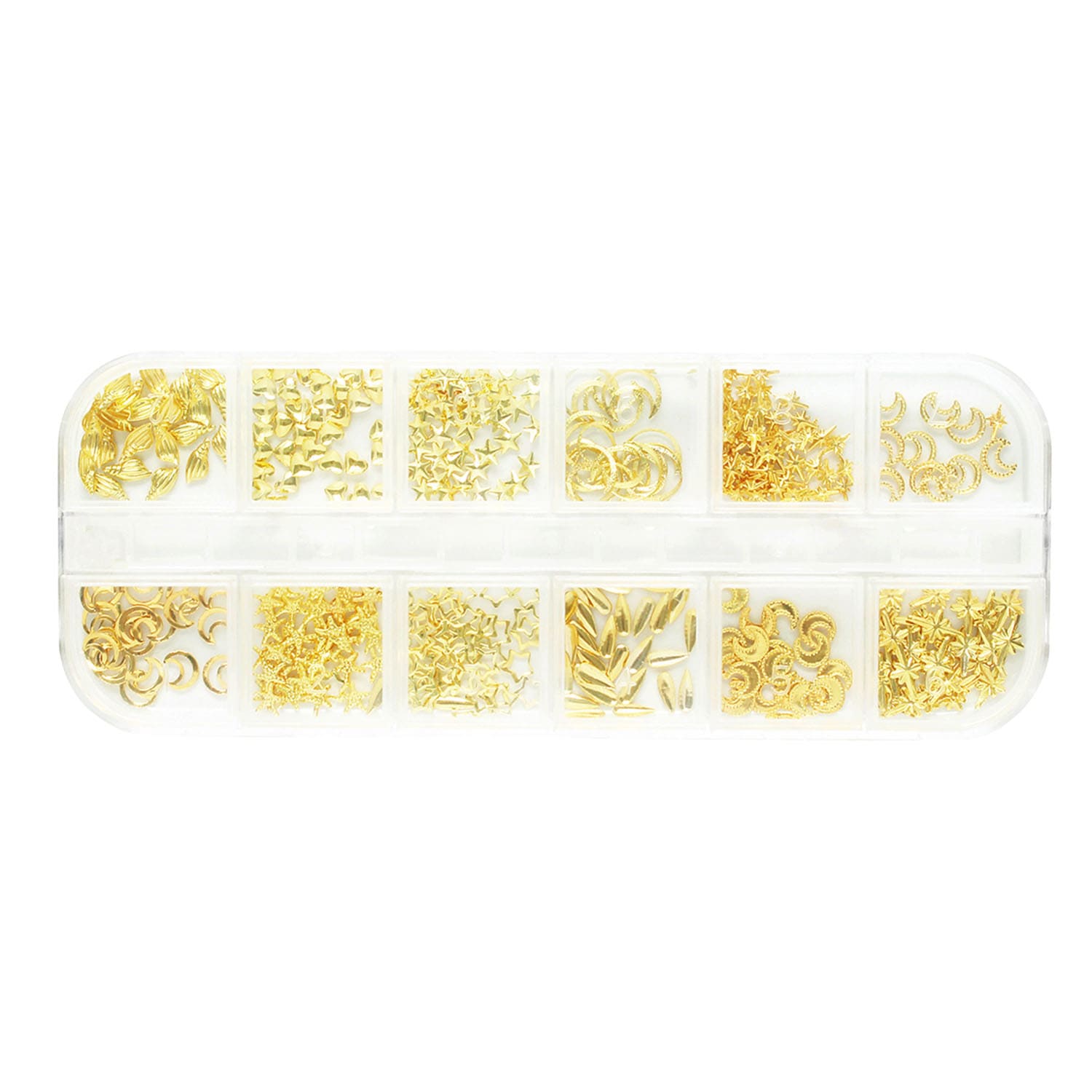 日本紐釦貿易 メタルパーツ ミックス 約2~10mm/40g ゴールド KE-METAL-G (ご注文単位1束)【直送品】