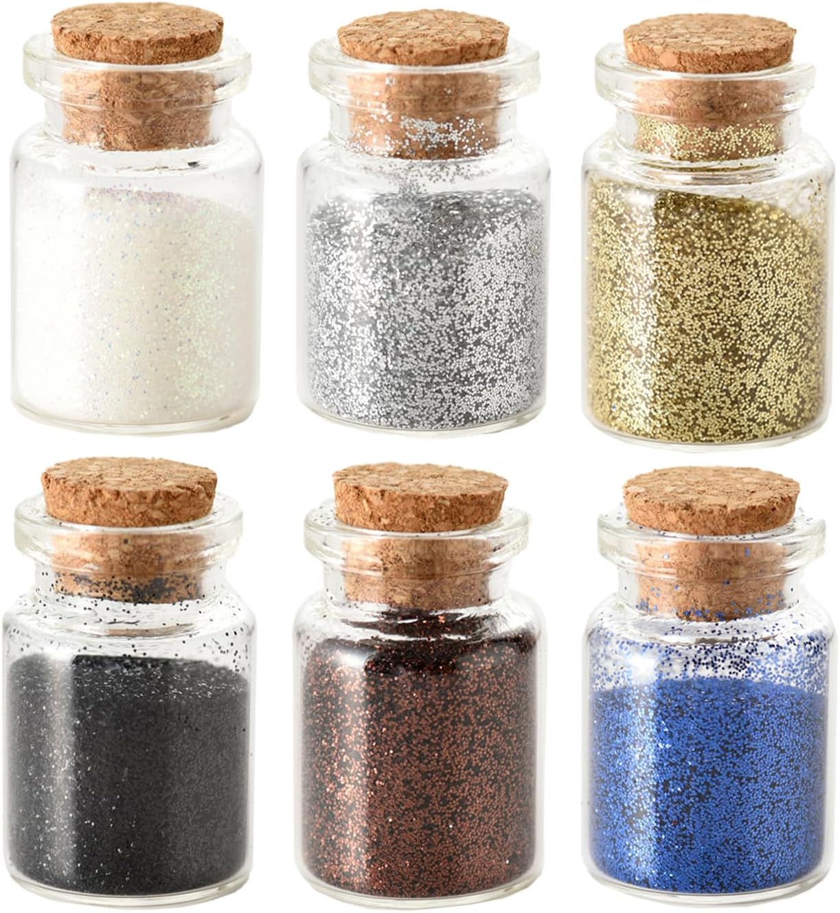 日本紐釦貿易 極細ラメパウダー 約3.4g/1個 6色セット T10-M （ご注文単位1セット）【直送品】