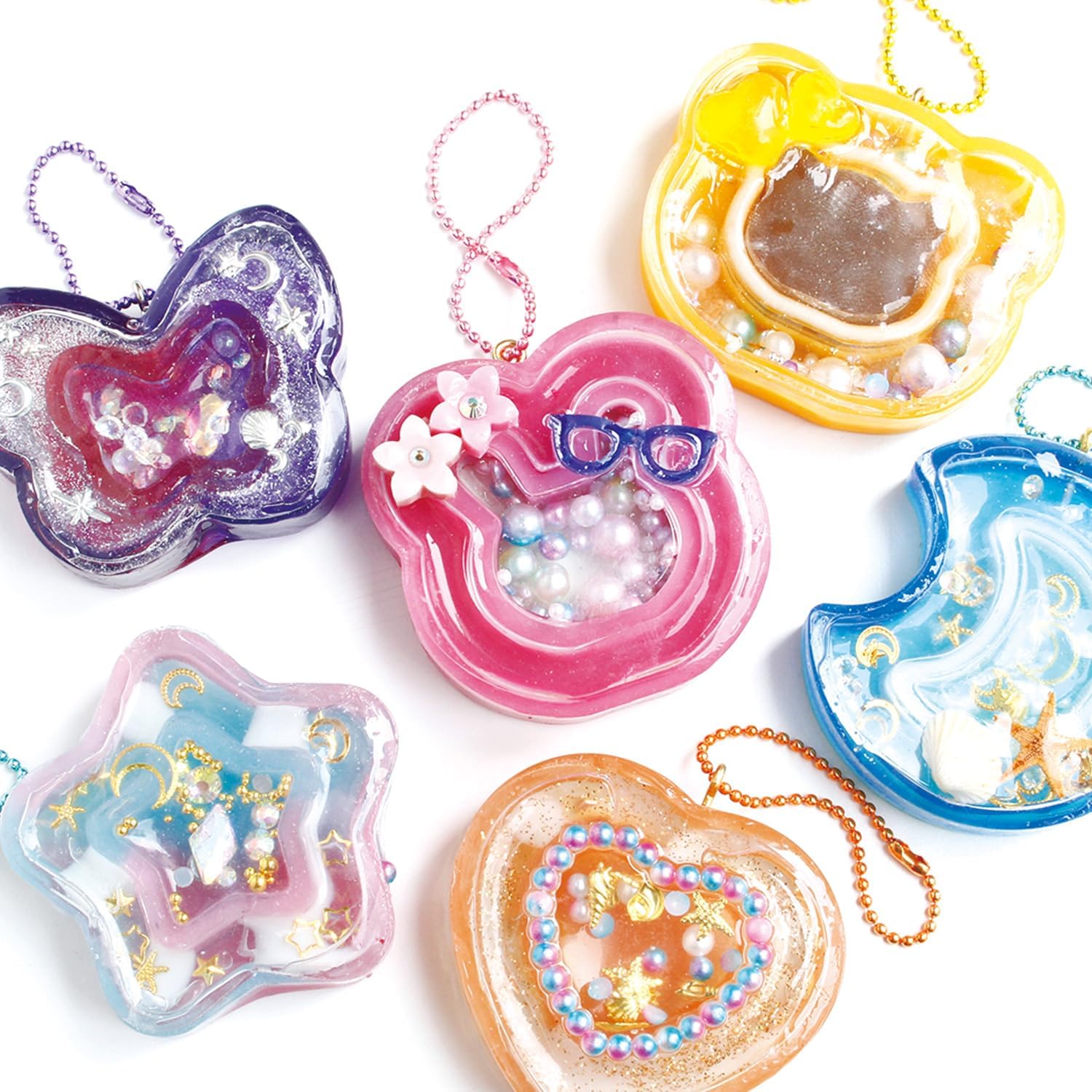 日本紐釦貿易 極細ラメパウダー 約3.4g/1個 6色セット T10-M (ご注文単位1セット)【直送品】