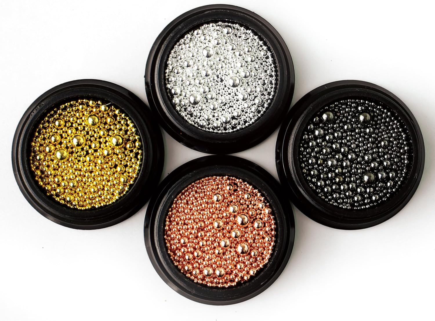 日本紐釦貿易 メタリックビーズミックス 約7g/1個 4色セット T10-O （ご注文単位1個）【直送品】