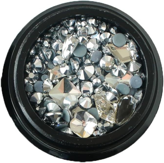 日本紐釦貿易 フラットストーンミックス 約2.9g/1個 4色セット T10-P (ご注文単位1個)【直送品】