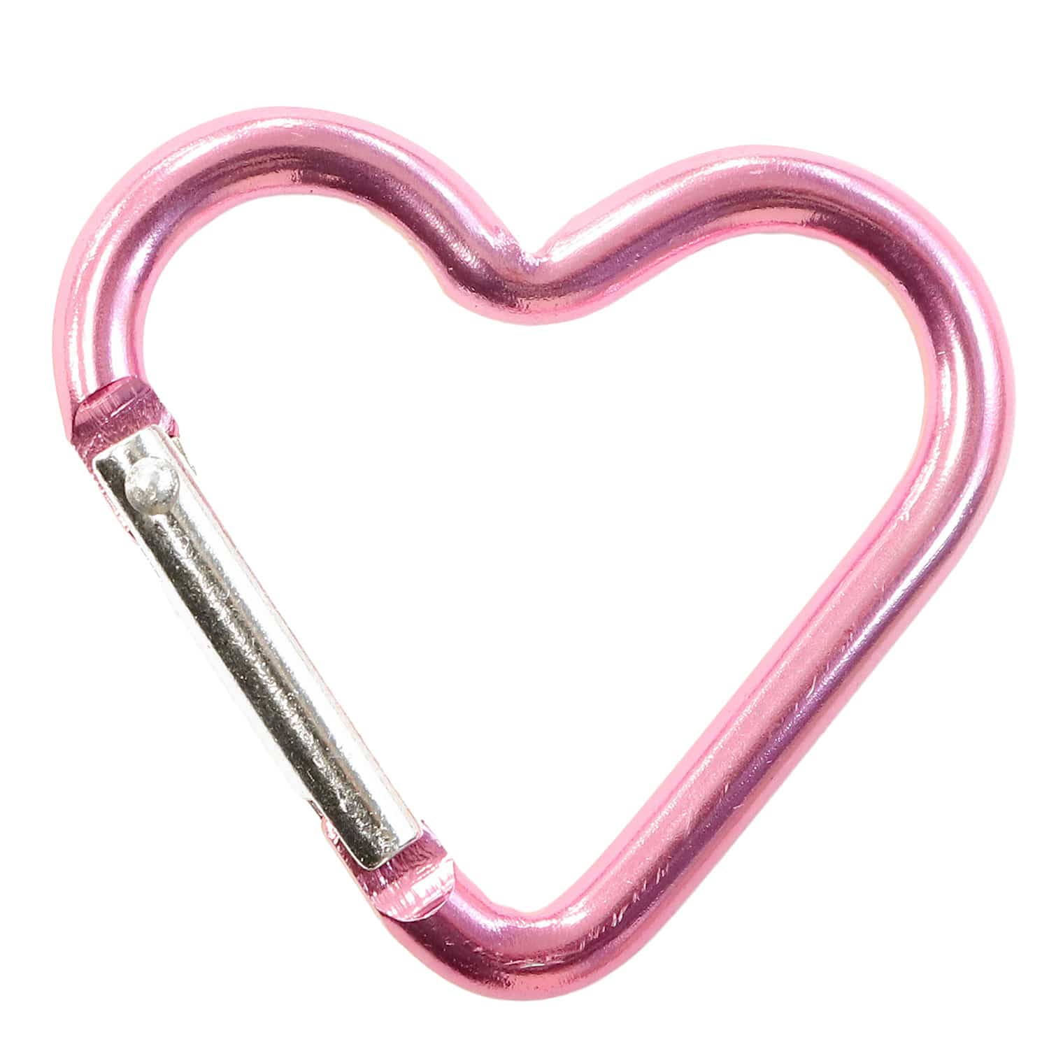 日本紐釦貿易 アルミカラビナ ハート 約44×43ｍｍ 1個 ライトピンク KEK2-LP （ご注文単位1個）【直送品】