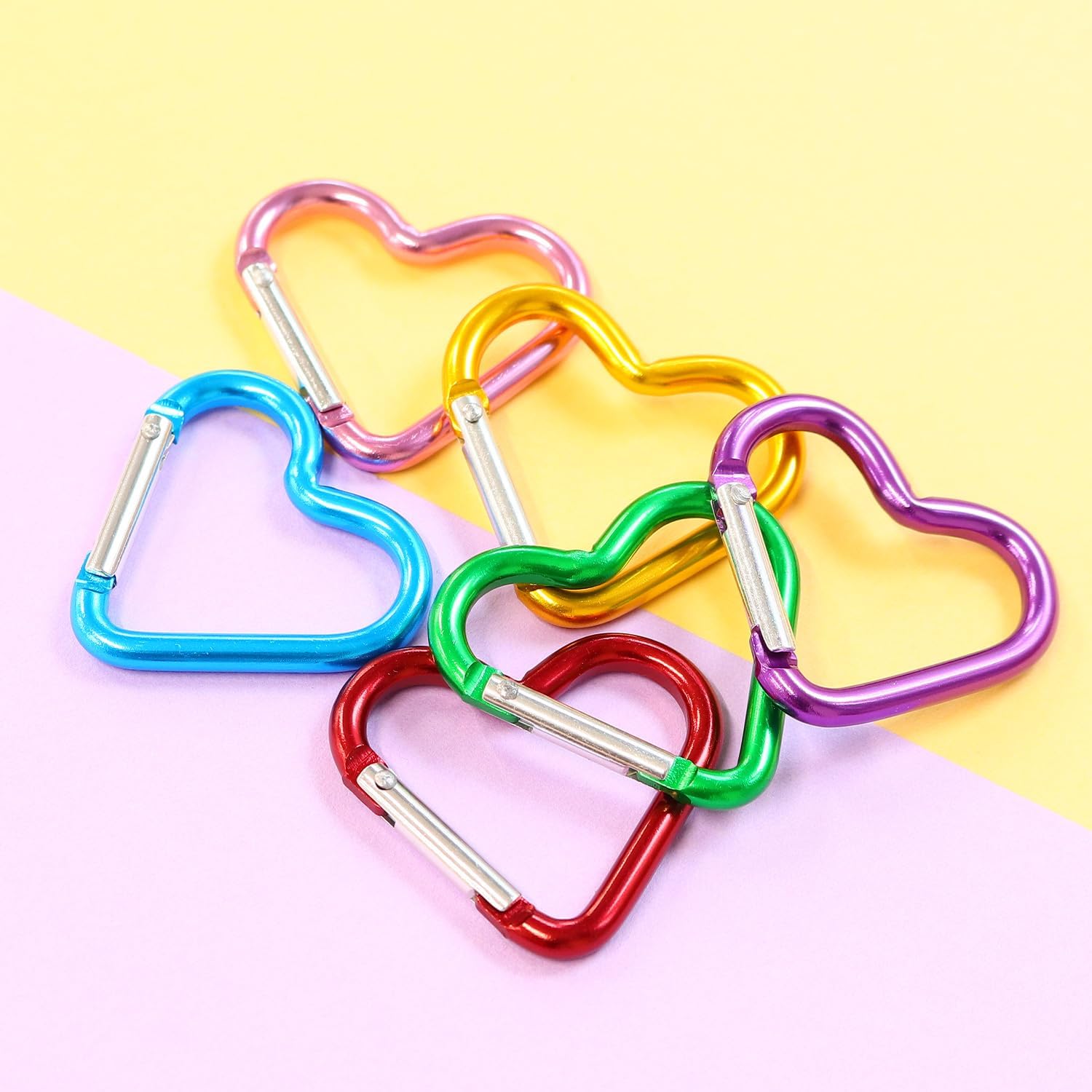 日本紐釦貿易 アルミカラビナ ハート 約44×43mm 1個 レッド KEK2-R (ご注文単位1個)【直送品】