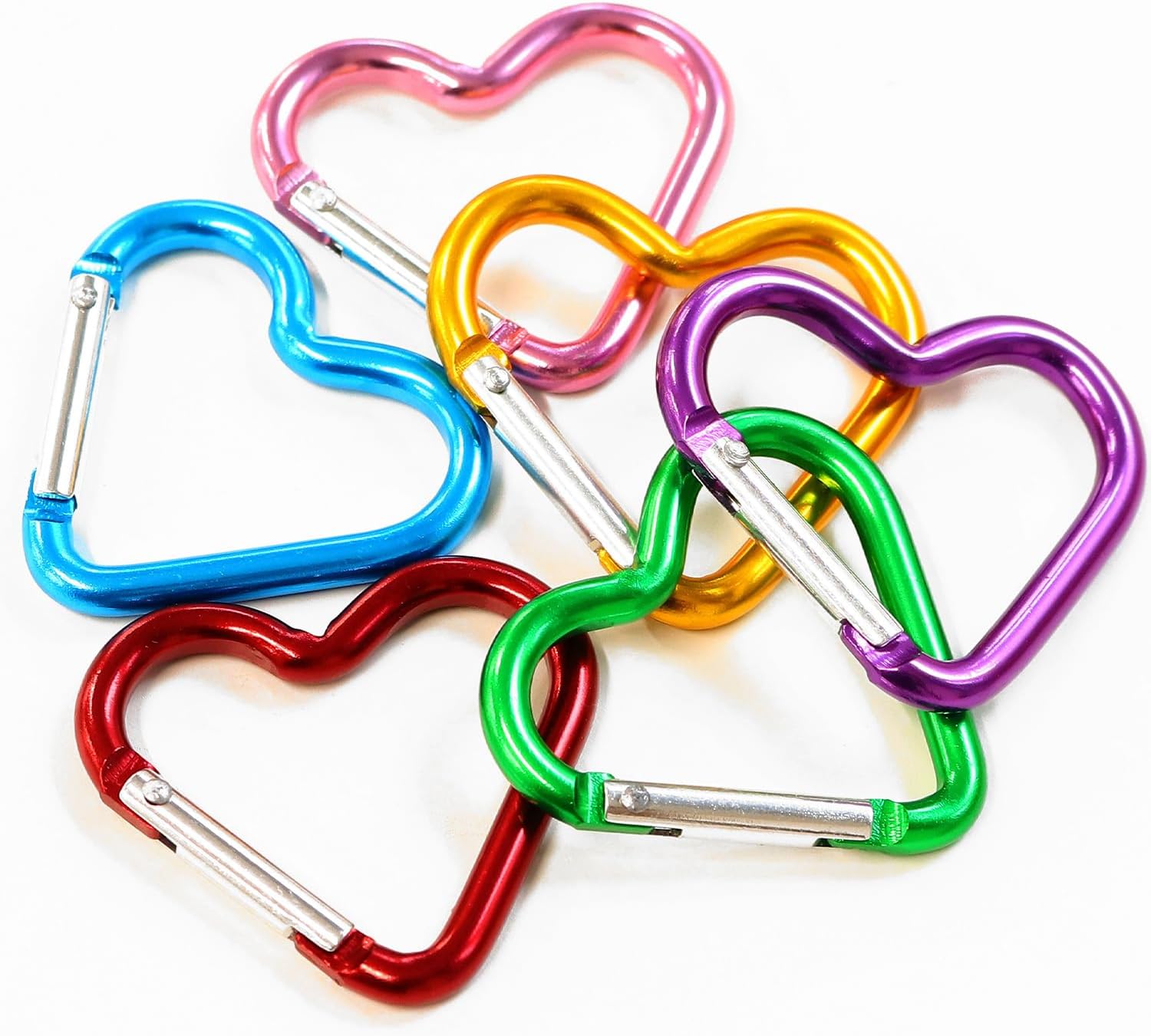 日本紐釦貿易 アルミカラビナ ハート 約44×43mm 1個 レッド KEK2-R (ご注文単位1個)【直送品】