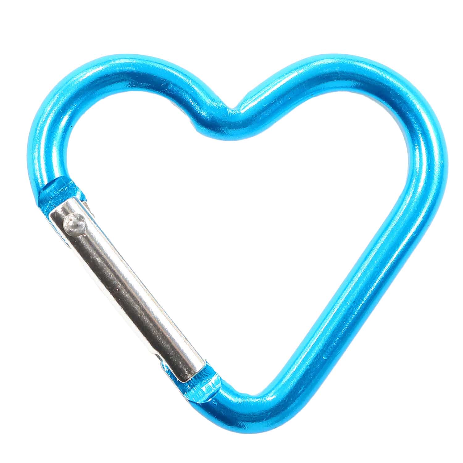 日本紐釦貿易 アルミカラビナ ハート 約44×43ｍｍ 1個 ライトブルー KEK2-LB （ご注文単位1個）【直送品】
