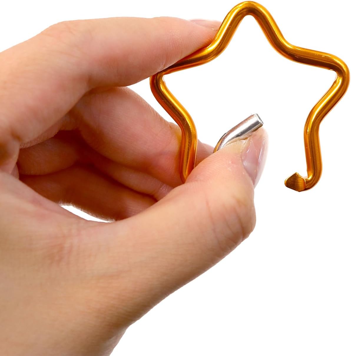 日本紐釦貿易 アルミカラビナ スター 約48ｍｍ 1個 レッド KEK3-R （ご注文単位1個）【直送品】