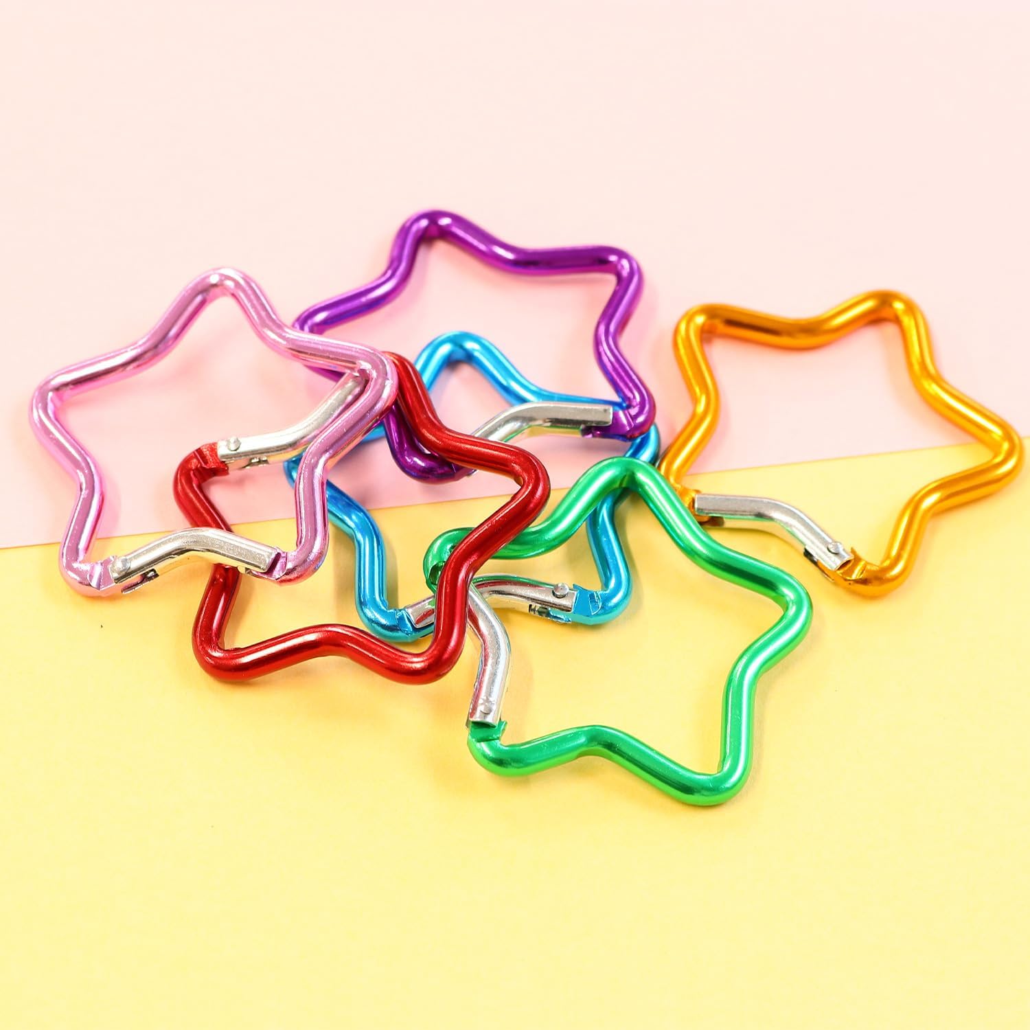 日本紐釦貿易 アルミカラビナ スター 約48ｍｍ 1個 レッド KEK3-R （ご注文単位1個）【直送品】