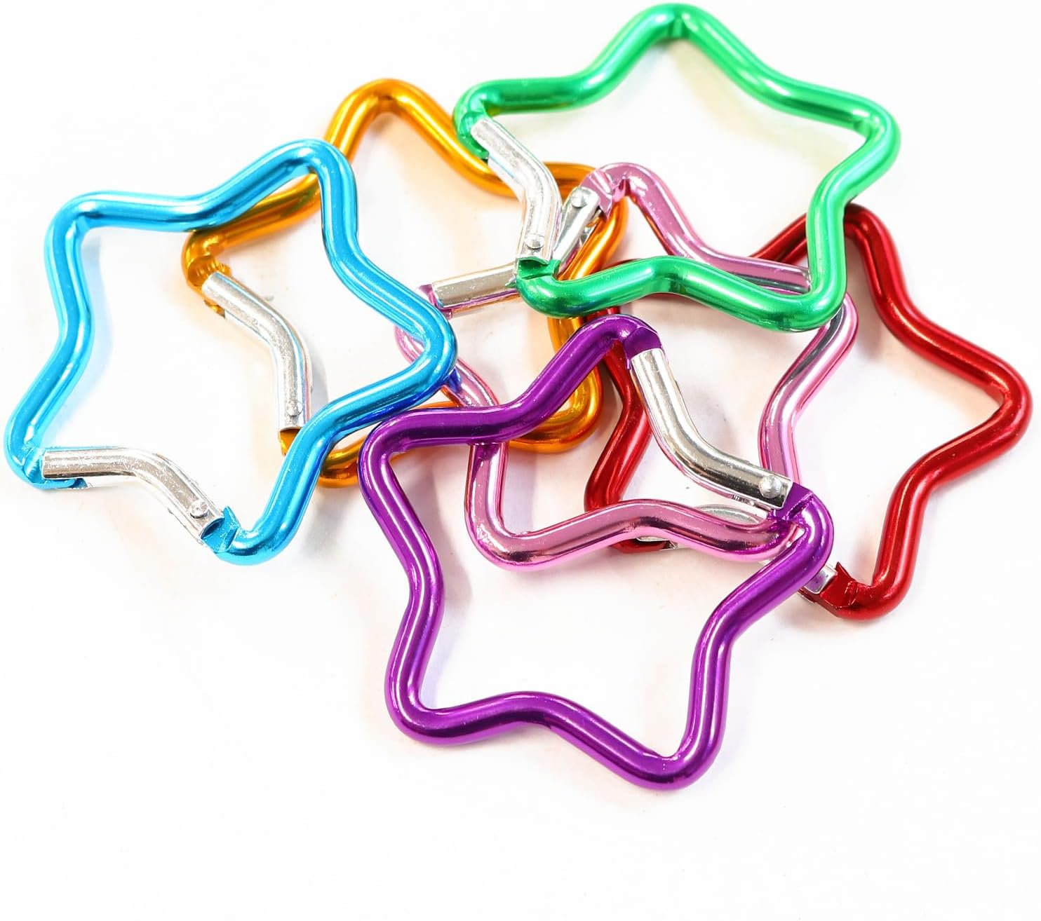 日本紐釦貿易 アルミカラビナ スター 約48ｍｍ 1個 レッド KEK3-R （ご注文単位1個）【直送品】