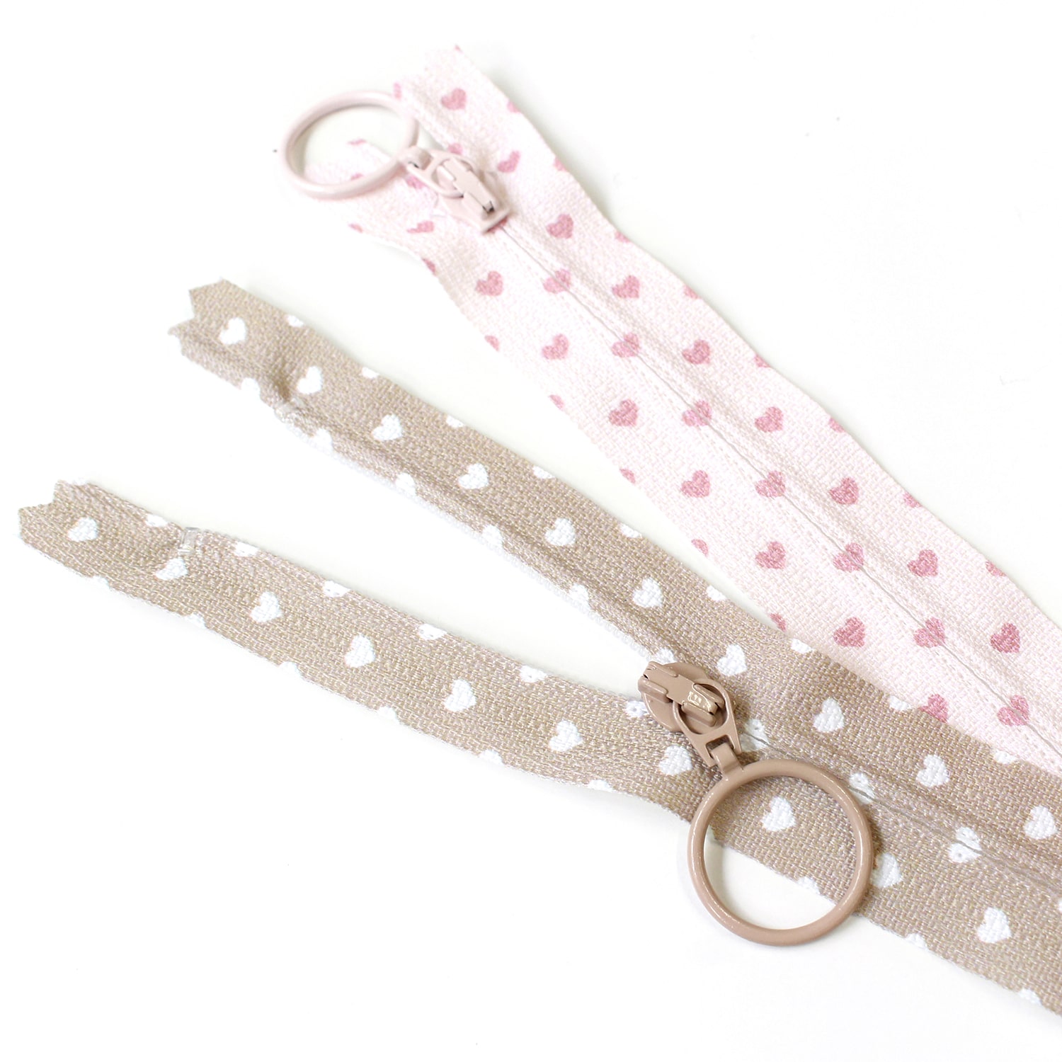 日本紐釦貿易 ハート柄プリントファスナー 20cm 6本セット PRF20-HT6MIX (ご注文単位1束)【直送品】