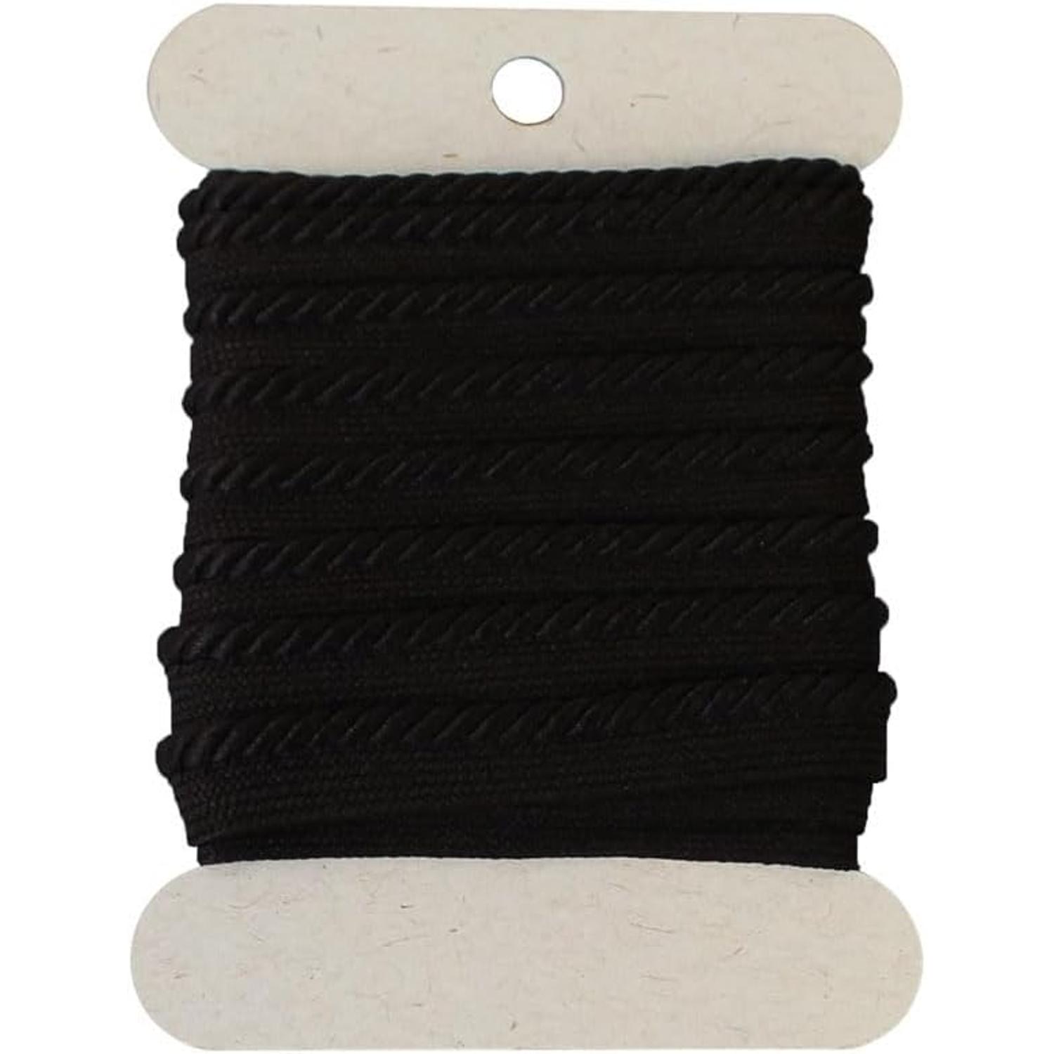 日本紐釦貿易 (Nippon Chuko) ツイストパイピングコード 2.5m巻 4巻セット ブラック DC0153-8-4P （ご注文単位1束）【直送品】