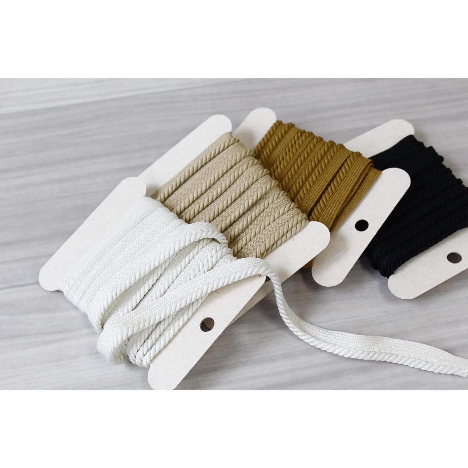 日本紐釦貿易 (Nippon Chuko) ツイストパイピングコード 2.5m巻 4巻セット アイボリー DC0153-27-4P (ご注文単位1束)【直送品】