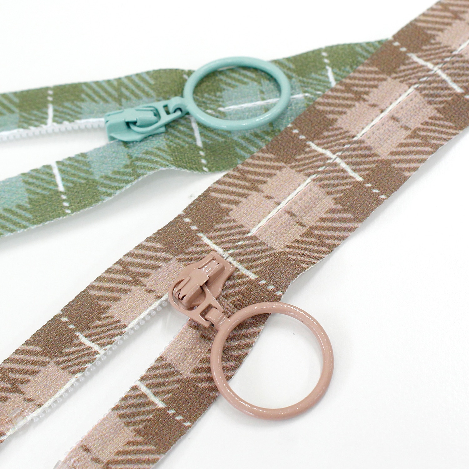 日本紐釦貿易 (Nippon Chuko) チェック柄 プリントファスナー 20cm 5色セット PRF20-ATCH5MIX （ご注文単位1束）【直送品】