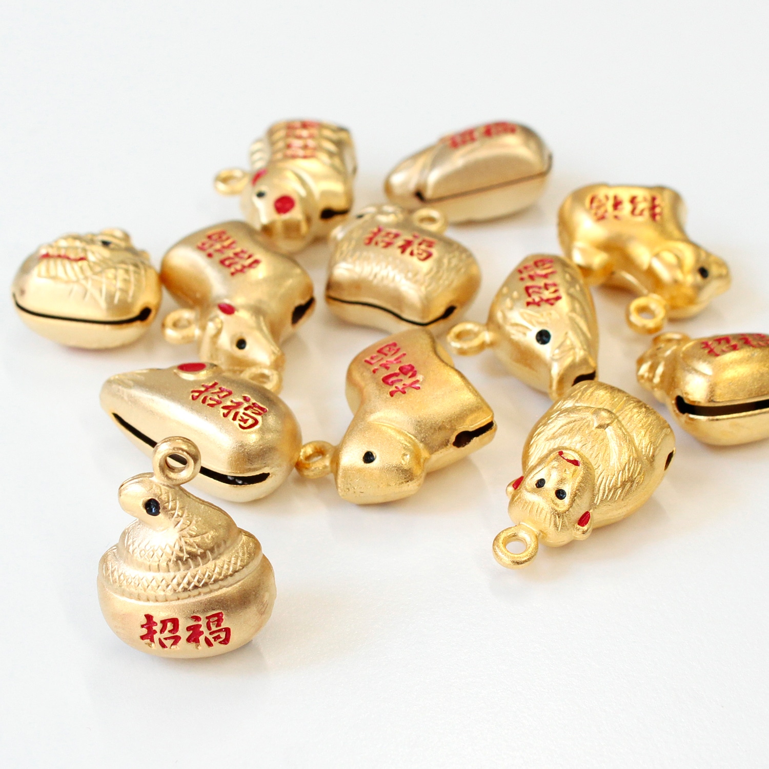 日本紐釦貿易 (Nippon Chuko) 招福干支鈴 十二支セット CF122 (ご注文単位1束)【直送品】