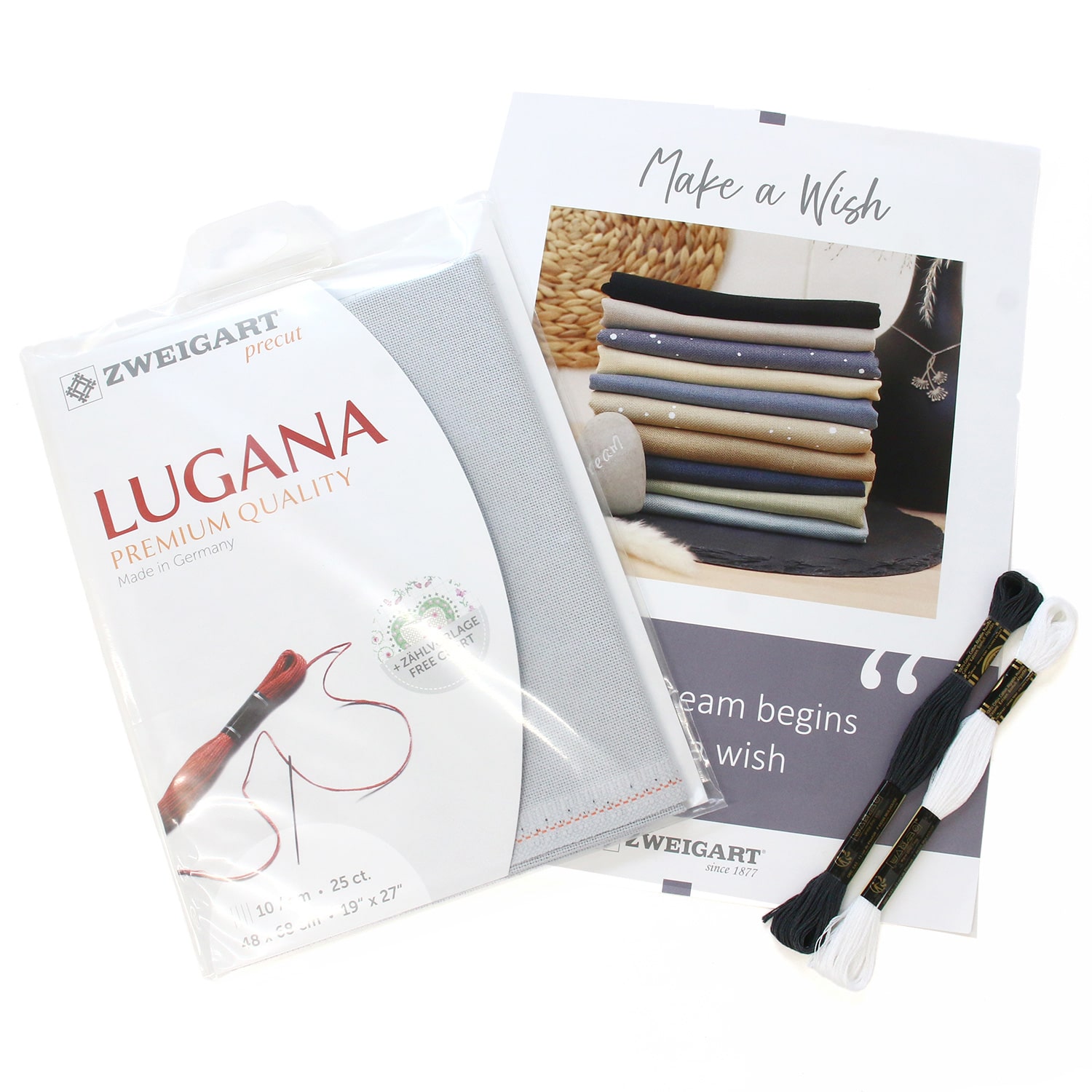 日本紐釦貿易 ツヴァイガルト(ZWEIGART) 刺しゅうクロスキット プリカット 25CT ZW3835P-713-SET （ご注文単位1セット）【直送品】