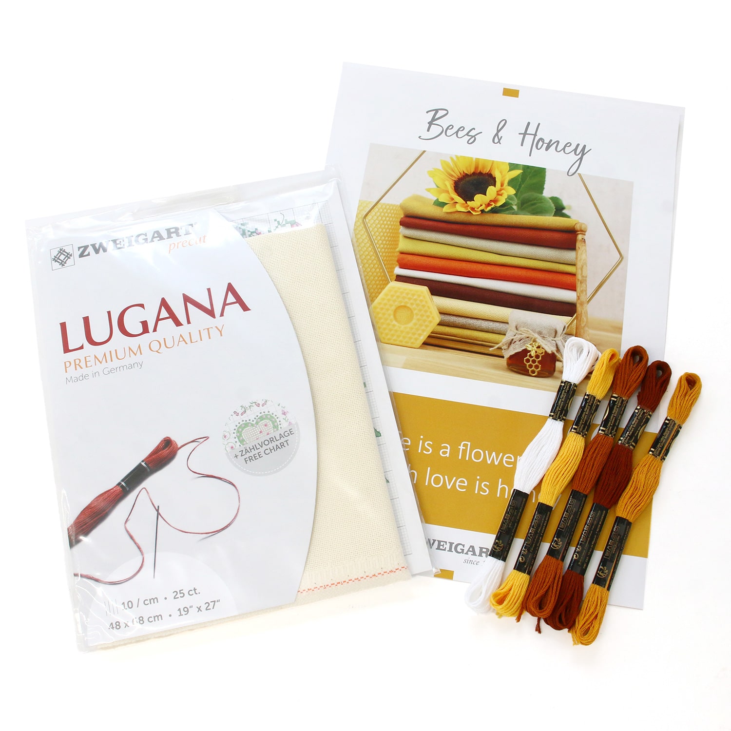 日本紐釦貿易 ツヴァイガルト(ZWEIGART) 刺しゅうクロスキット プリカット 25CT ZW3835P-305-SET （ご注文単位1セット）【直送品】