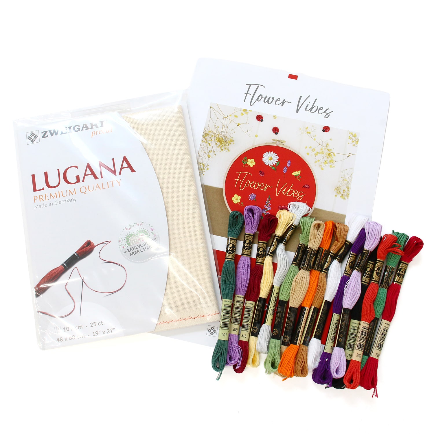 日本紐釦貿易 ツヴァイガルト(ZWEIGART) 刺しゅうクロスキット プリカット 25CT ZW3835P-99-SET （ご注文単位1セット）【直送品】