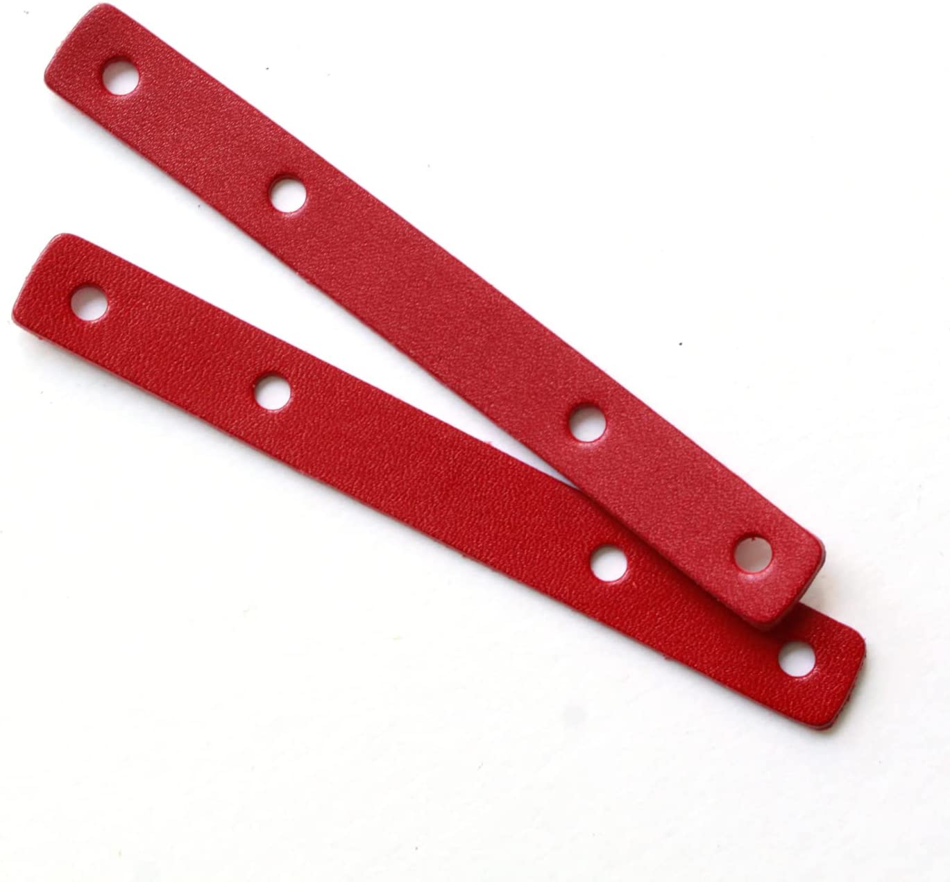 >日本紐釦貿易 本革アタッチメント用パーツ 幅約12mm×全長100mm 赤 MAP132-R (ご注文単位1束)【直送品】