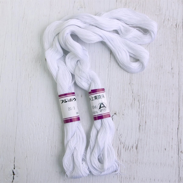 日本紐釦貿易 フジボウカタン 東京糸 白 2本入 F9-1 (ご注文単位1束)【直送品】