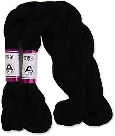 日本紐釦貿易 フジボウカタン 東京糸 黒 2本入 F9-2 (ご注文単位1束)【直送品】