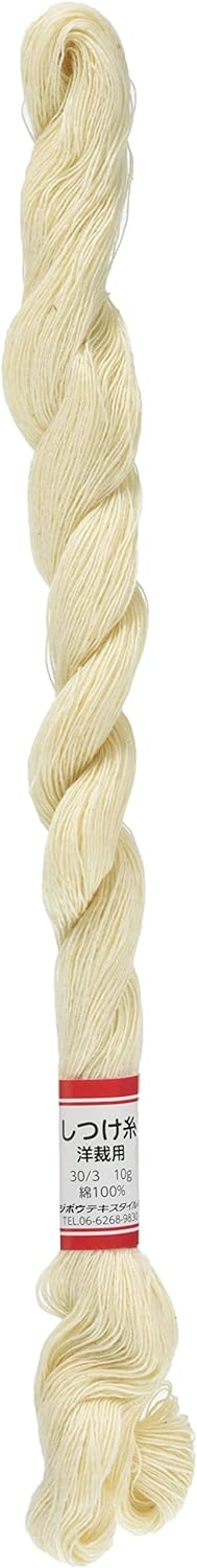 日本紐釦貿易 フジボウカタン しつけ糸 生成 2本入 F9-3 (ご注文単位1束)【直送品】