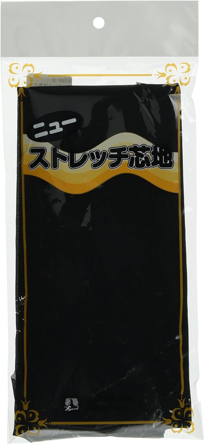 日本紐釦貿易 伸縮素材用ニューストレッチ接着芯地 92x100cm 黒 X100F-B (ご注文単位1枚)【直送品】