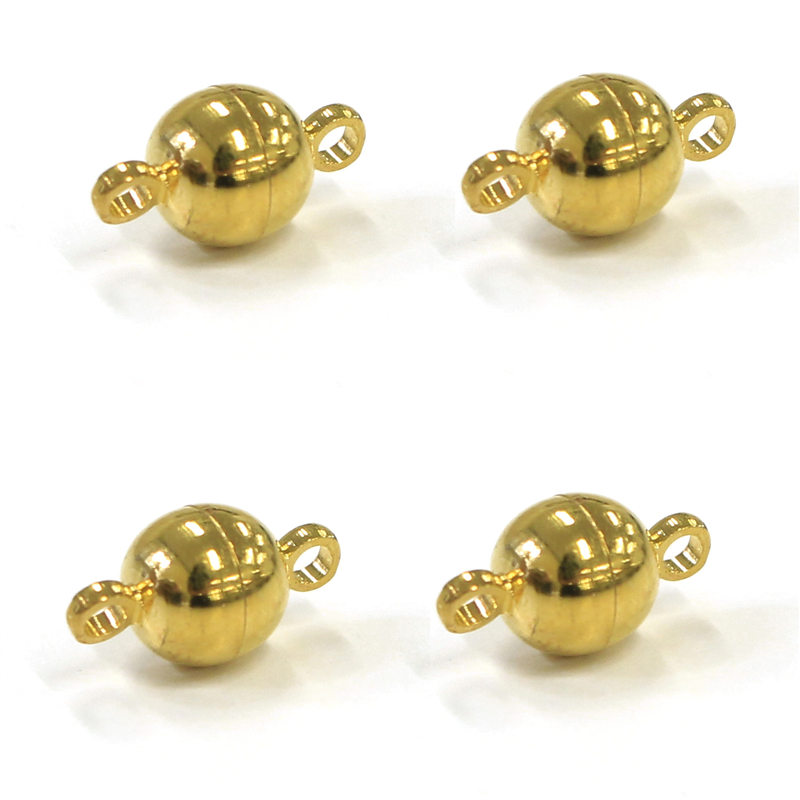 日本紐釦貿易(Nippon Chuko) マグネットクラスプ ボール 小 4組入 ゴールド A12-513G 1袋(ご注文単位1袋)【直送品】