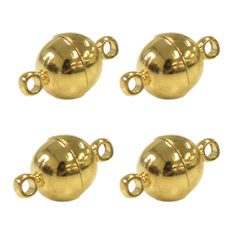 日本紐釦貿易(Nippon Chuko) マグネットクラスプ ボール 大 4組入 ゴールド A12-514G 1袋(ご注文単位1袋)【直送品】