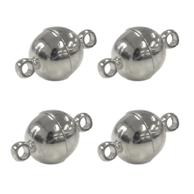 日本紐釦貿易(Nippon Chuko) マグネットクラスプ ボール 大 4組入 シルバー A12-514S 1袋(ご注文単位1袋)【直送品】