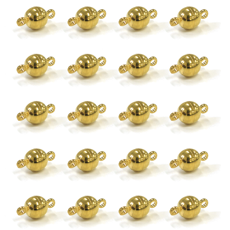 日本紐釦貿易(Nippon Chuko) マグネットクラスプ ボール 小 20組入 ゴールド A12-513G-20 1袋（ご注文単位1袋）【直送品】