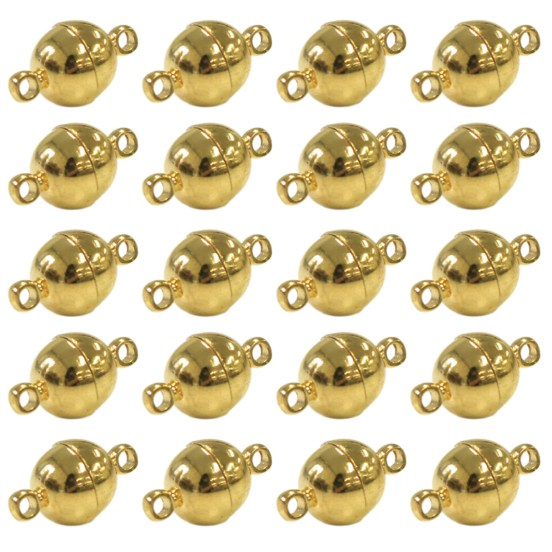 日本紐釦貿易(Nippon Chuko) マグネットクラスプ ボール 大 20組入 ゴールド A12-514G-20 1袋（ご注文単位1袋）【直送品】