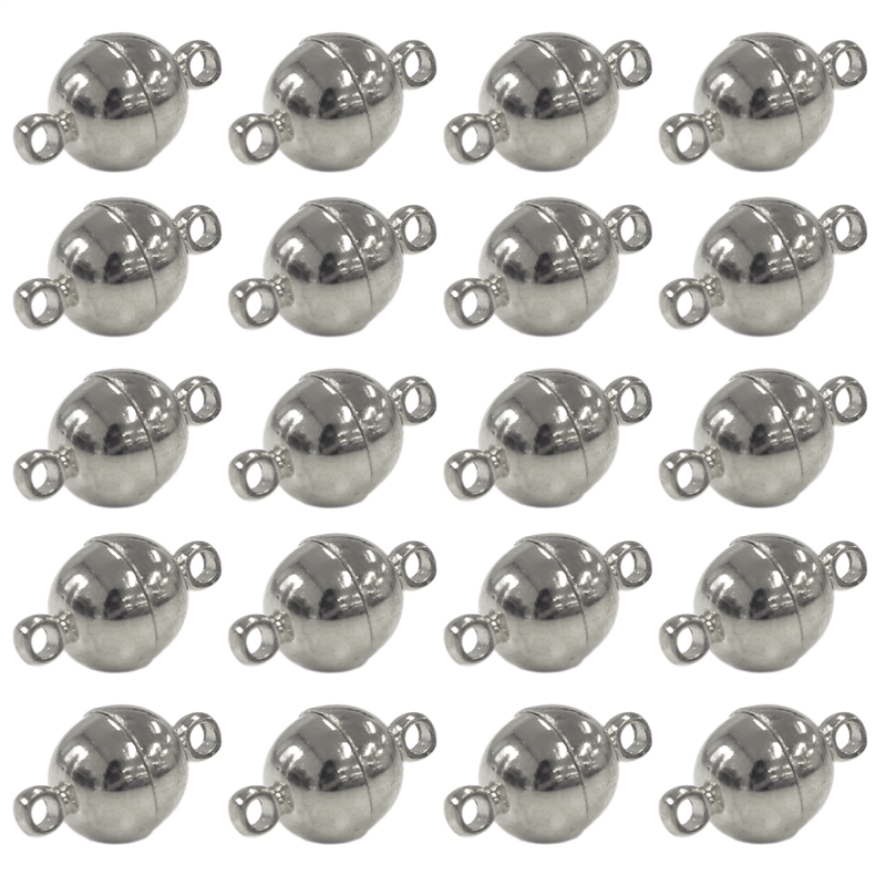 日本紐釦貿易(Nippon Chuko) マグネットクラスプ ボール 大 20組入 シルバー A12-514S-20 1袋（ご注文単位1袋）【直送品】