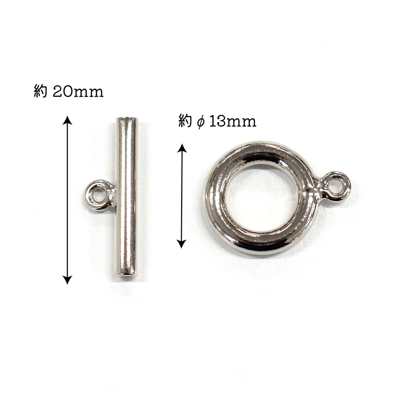 日本紐釦貿易(Nippon Chuko) マンテル 丸型 大 5組入 シルバー A4-S 1袋（ご注文単位1袋）【直送品】