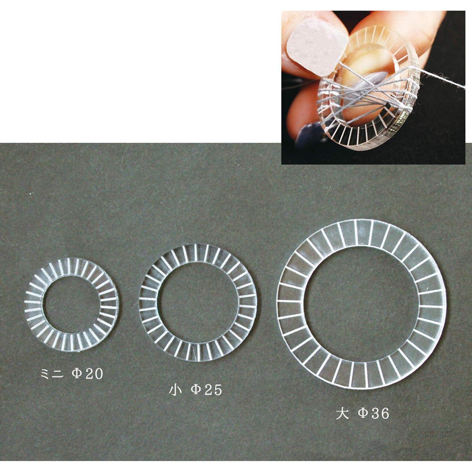 日本紐釦貿易 糸ボタンベース プラスチック製 36mm 透明 2個 SGM-SB36 （ご注文単位1束）【直送品】