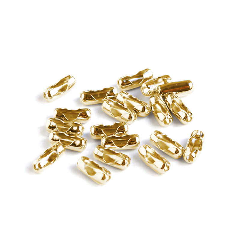 日本紐釦貿易(Nippon Chuko)NBK ボールチェーン用コネクター 1.5mm 20個 ゴールド KE514-G 1袋(ご注文単位1袋)【直送品】